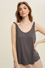 Bamboo Tank Top w/ Knot Detail