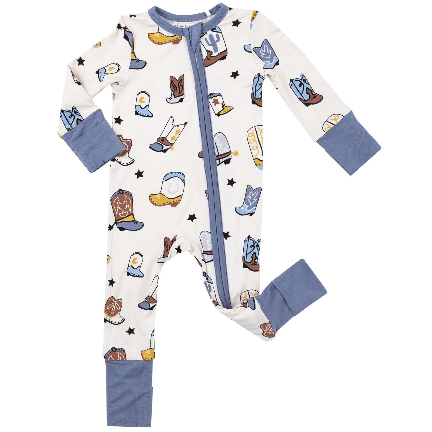 Boots Blue- Two Way Convertible Zipper Pajamas