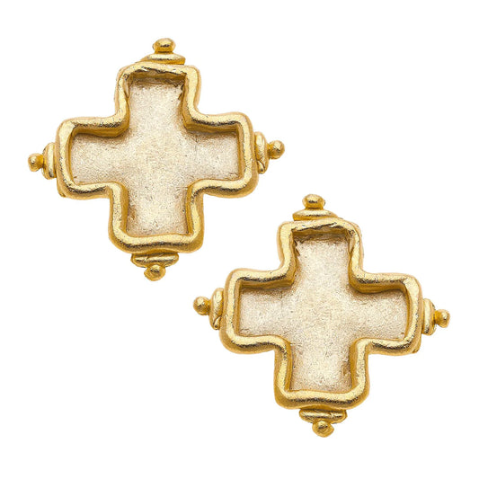 Square Cross Studs