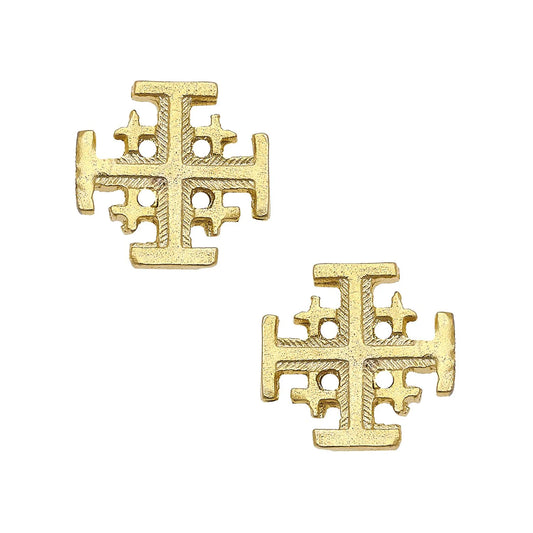 Jerusalem Cross Studs