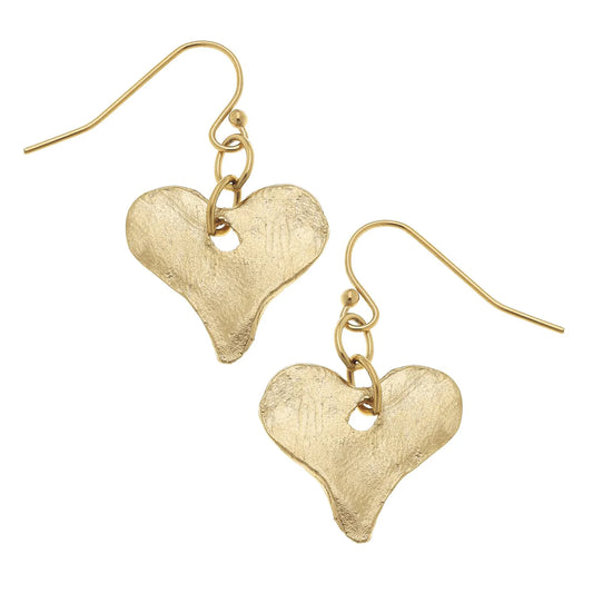 Small Heart Dangle Earrings