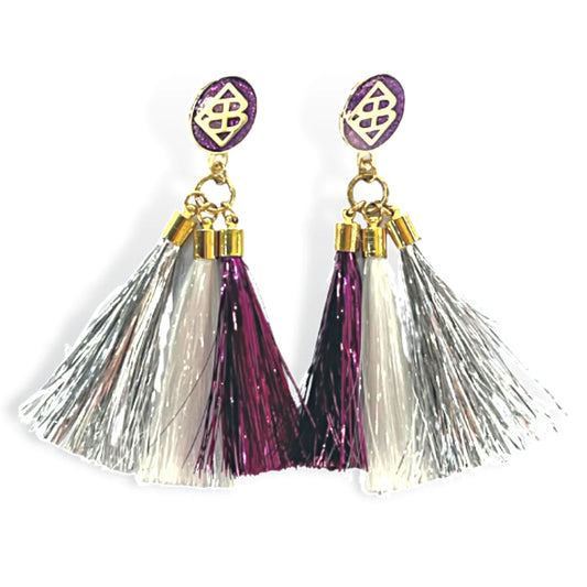 Brianna Cannon Purple Tassel Earring