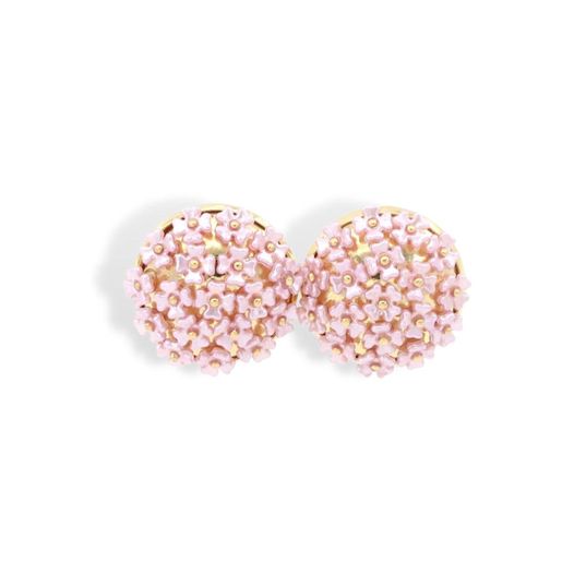 BC Bouquet Button Stud in Pastel Pink