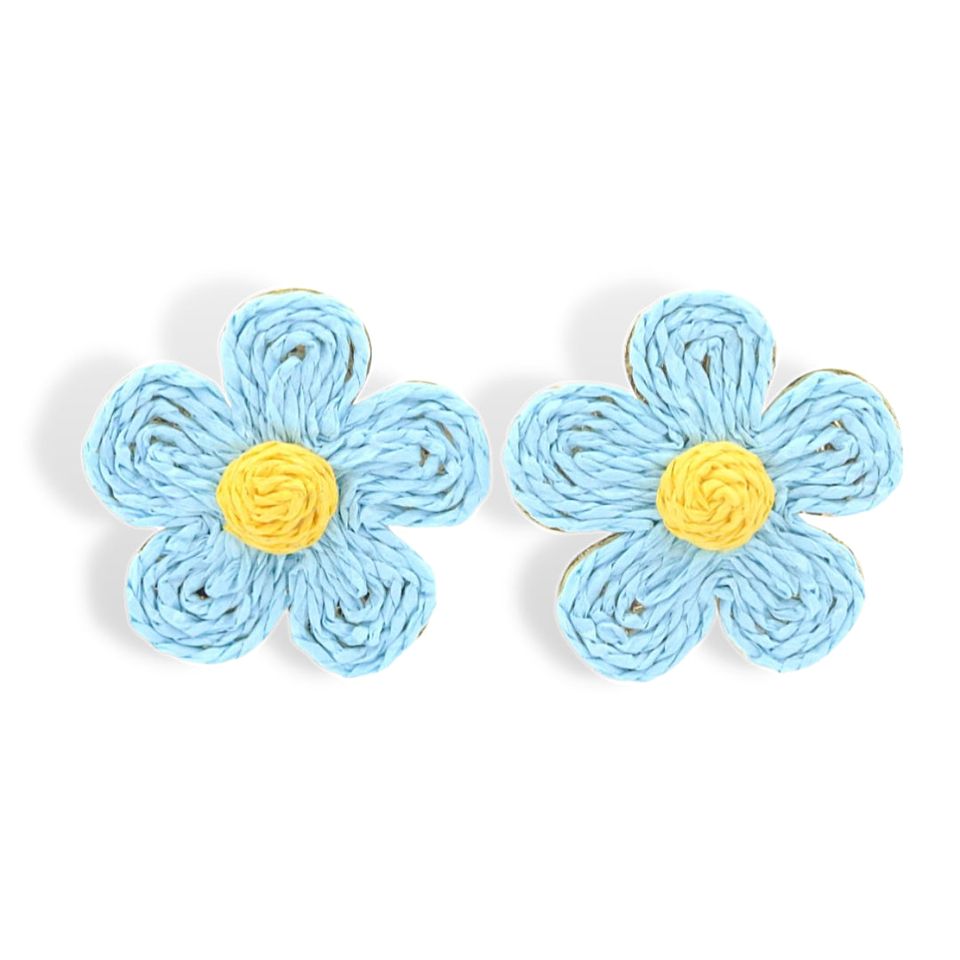 Brianna Cannon Raffia Daisy Earrings