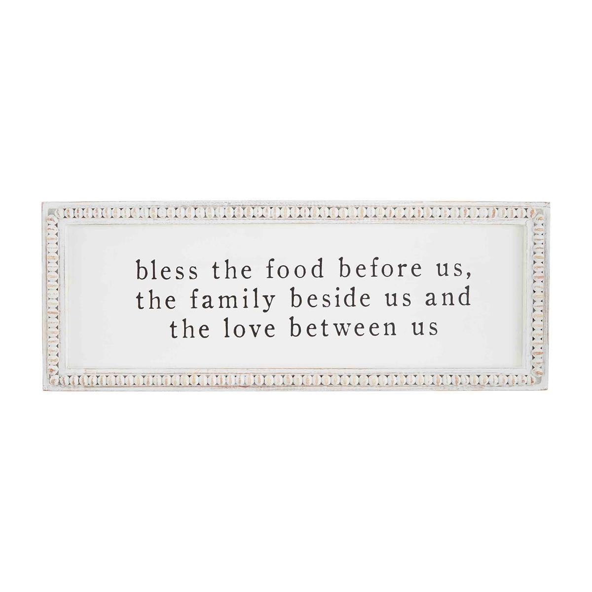 Bless The Food Bead Plaque