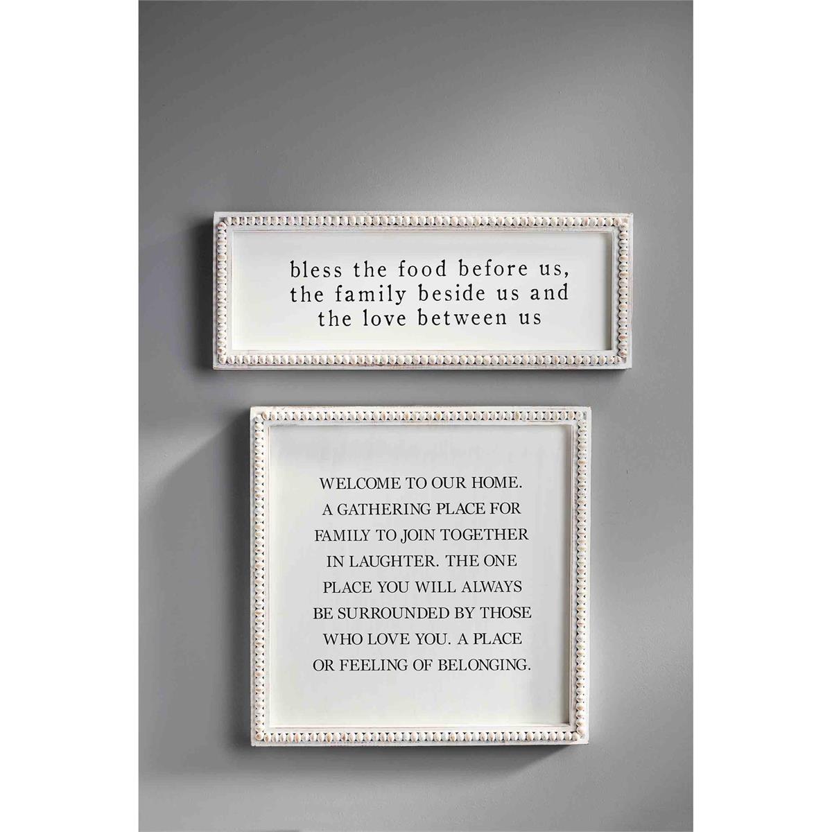 Bless The Food Bead Plaque