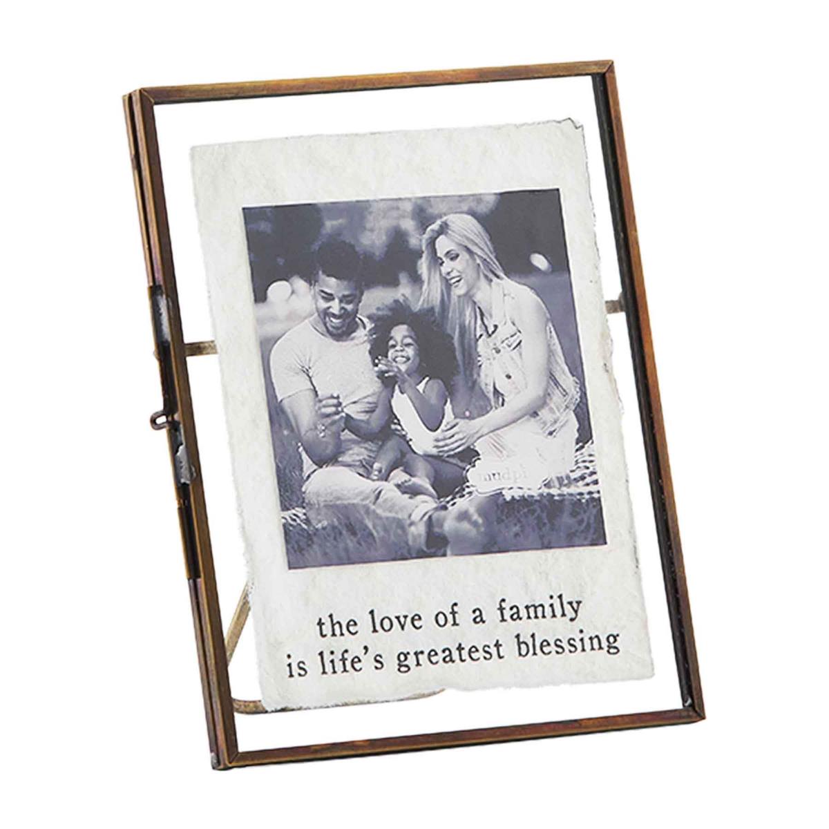 Family Glass Brass Frame