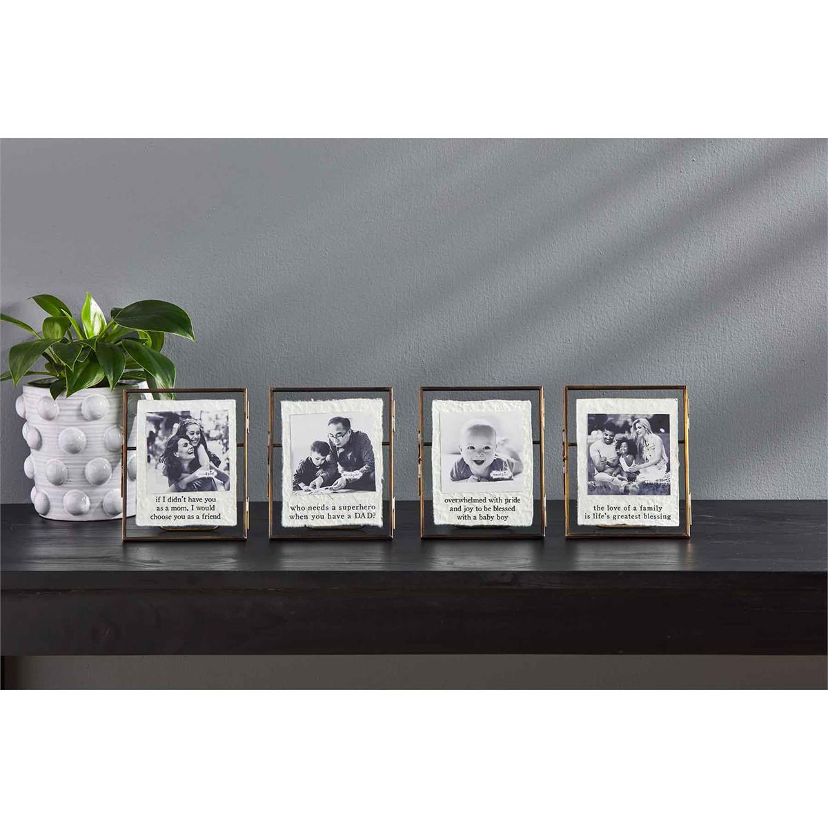 Family Glass Brass Frame