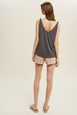 Bamboo Tank Top w/ Knot Detail