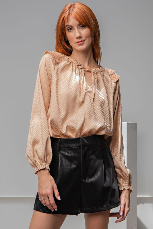 Textured Satin Blouse