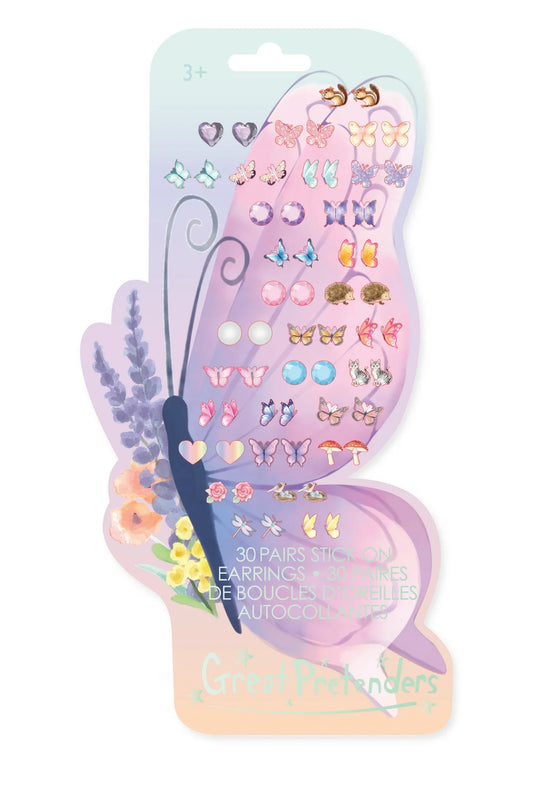 Butterfly Sticker Earrings, 30 pair