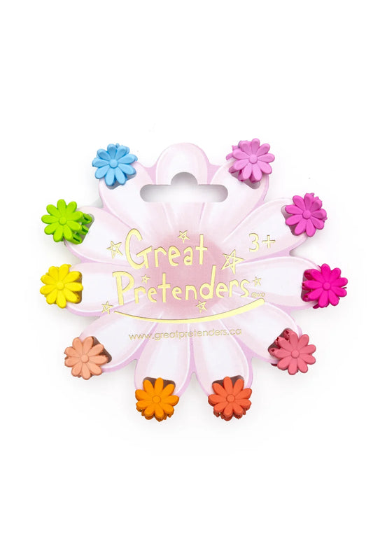 Daisy Delight Mini Hairclips, 10 pieces